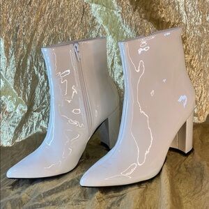 Allegra K White Ankle Boots
